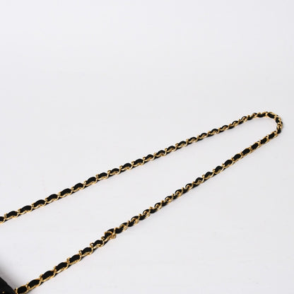 Chanel Mini Square 17 Chain Shoulder Bag Black Suede Gold — view 6