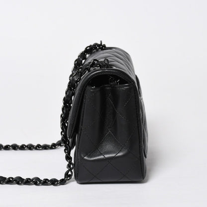 Chanel Mini Quilted 16 So Black S Flap S Chain Shoulder Bag CC Logo Lambskin — view 4