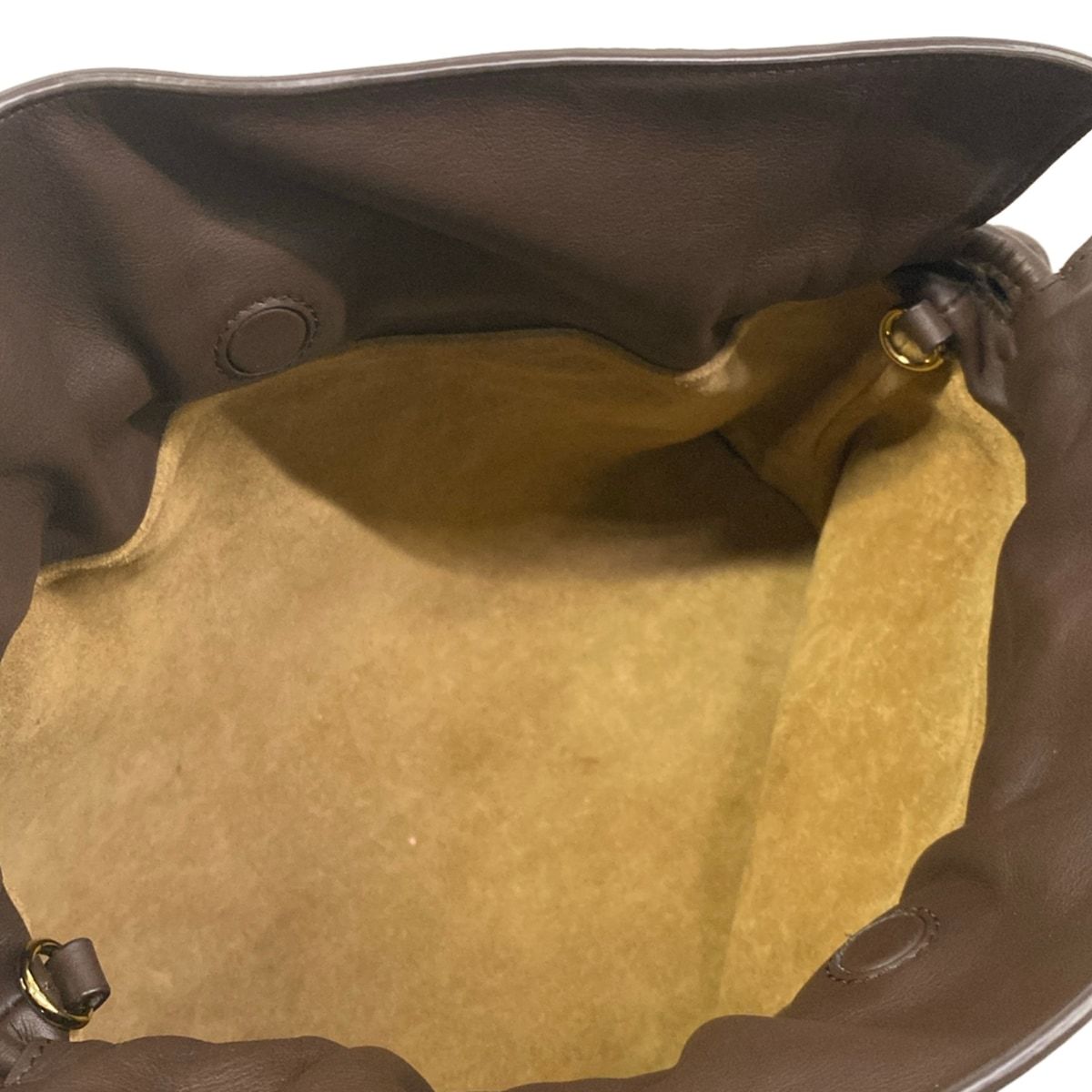 Loewe Clutch Flamenco Medium Dark Brown Light Green Multi Leather — view 7