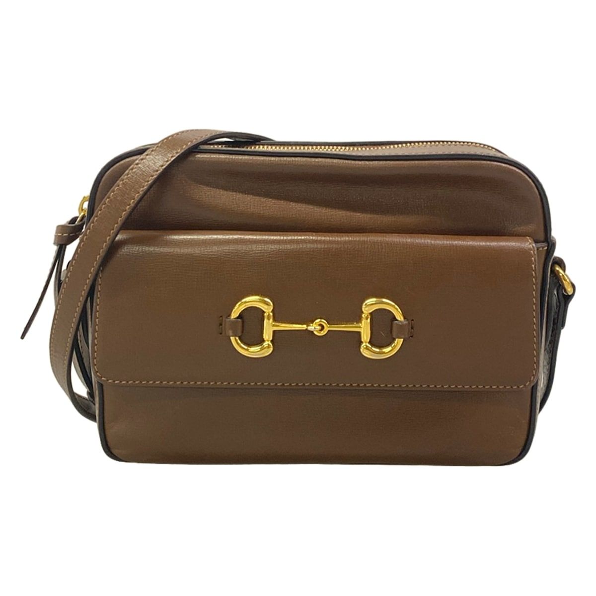 Gucci Shoulder Bag Gucci Horsebit 1955 Small Dark Brown Leather