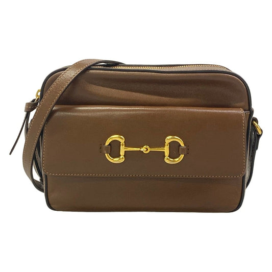 Gucci Shoulder Bag Gucci Horsebit 1955 Small Dark Brown Leather