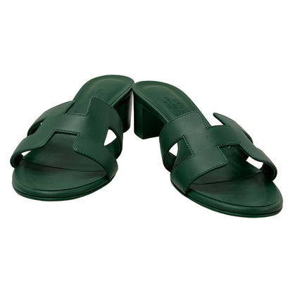 Hermes Mules Oasis Dark Green — view 2