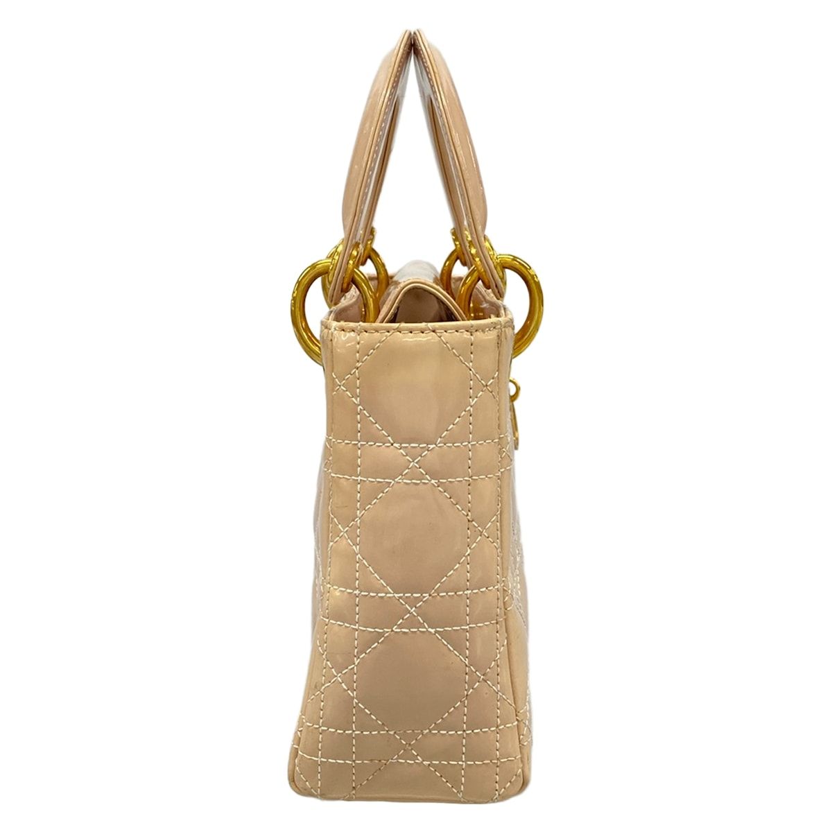 Dior Lady Mini Bag Pink Beige Gold Leather — view 2