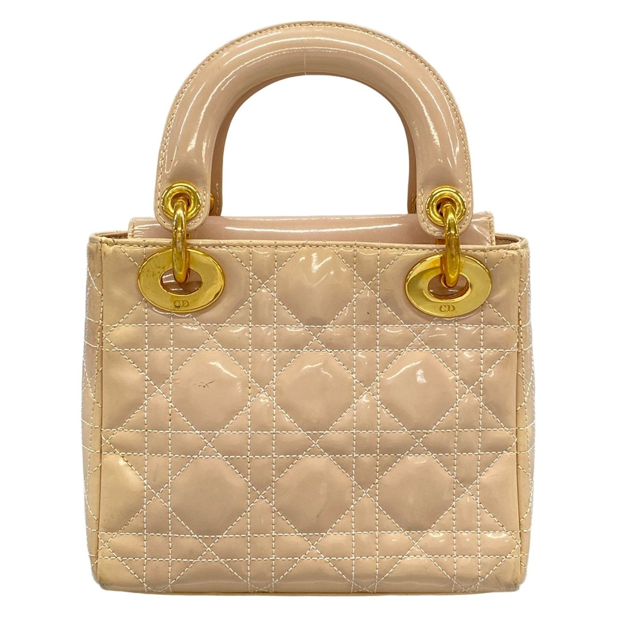 Dior Lady Mini Bag Pink Beige Gold Leather — view 3