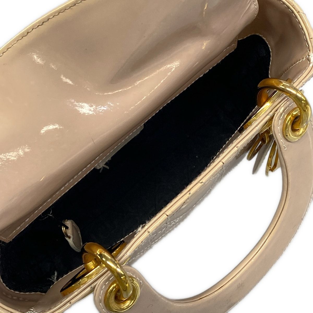Dior Lady Mini Bag Pink Beige Gold Leather — view 7