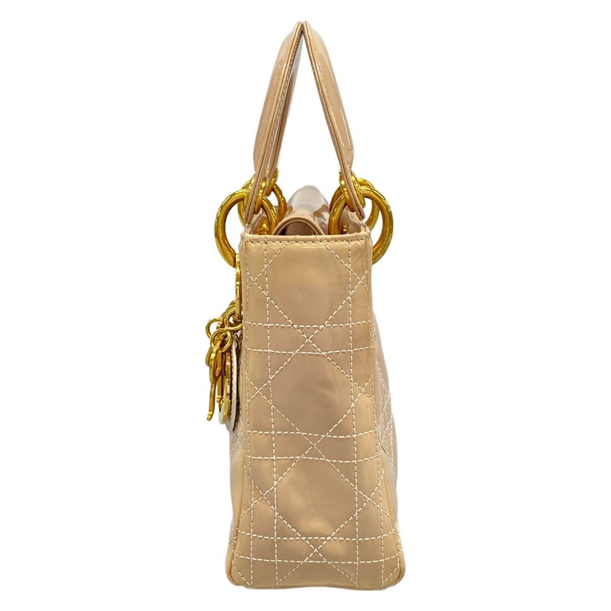 Dior Lady Mini Bag Pink Beige Gold Leather — view 4