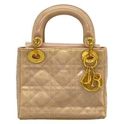 Dior Lady Mini Bag Pink Beige Gold Leather