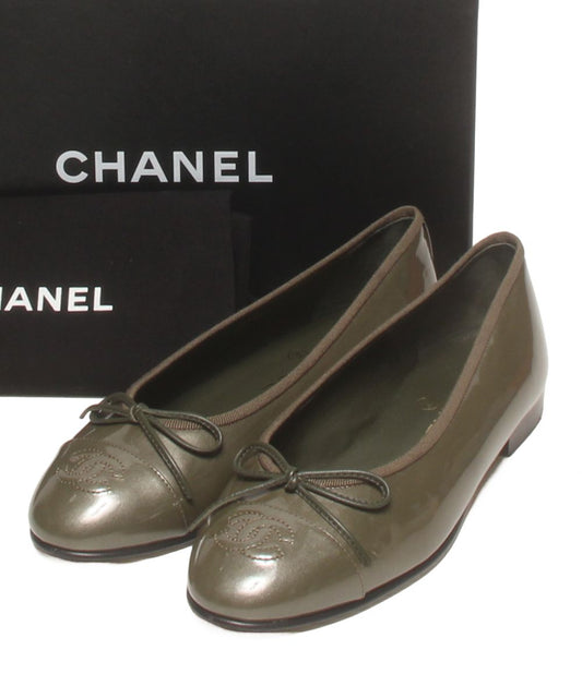 Chanel Ballet Shoes Flats Khaki