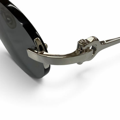 Cartier Rimless Logo Eyewear Sunglasses Silver Black 20 135 Prescription — view 7