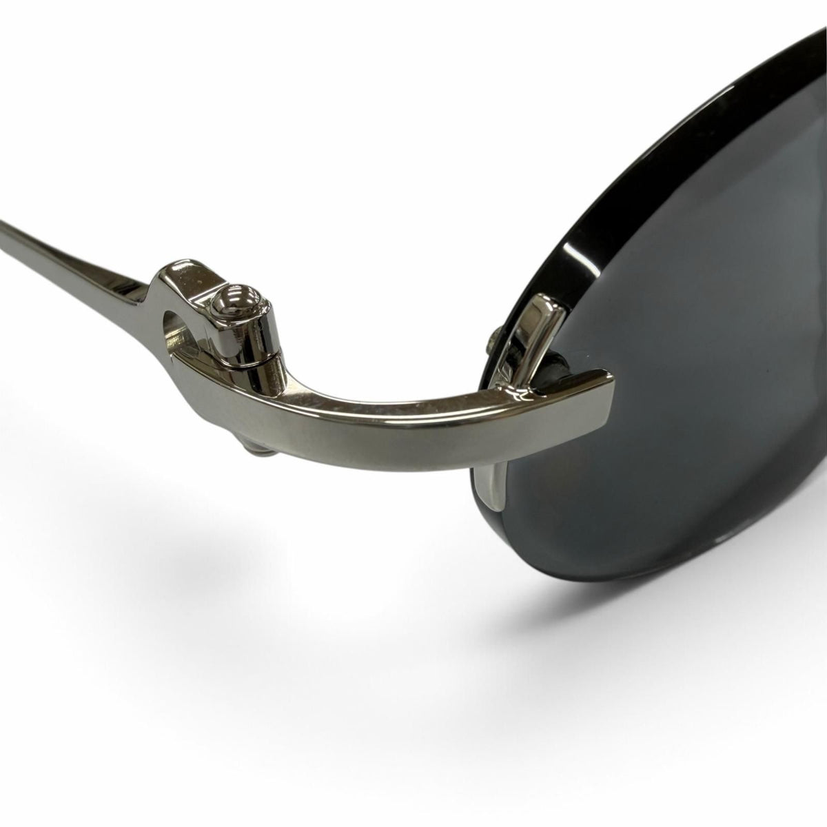 Cartier Rimless Logo Eyewear Sunglasses Silver Black 20 135 Prescription — view 8