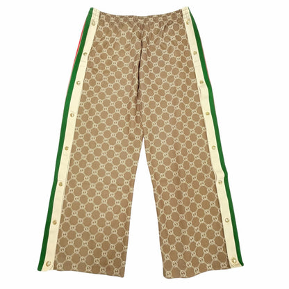 Gucci Interlocking G Web Line Jersey Easy Pants Brown XXL — view 2