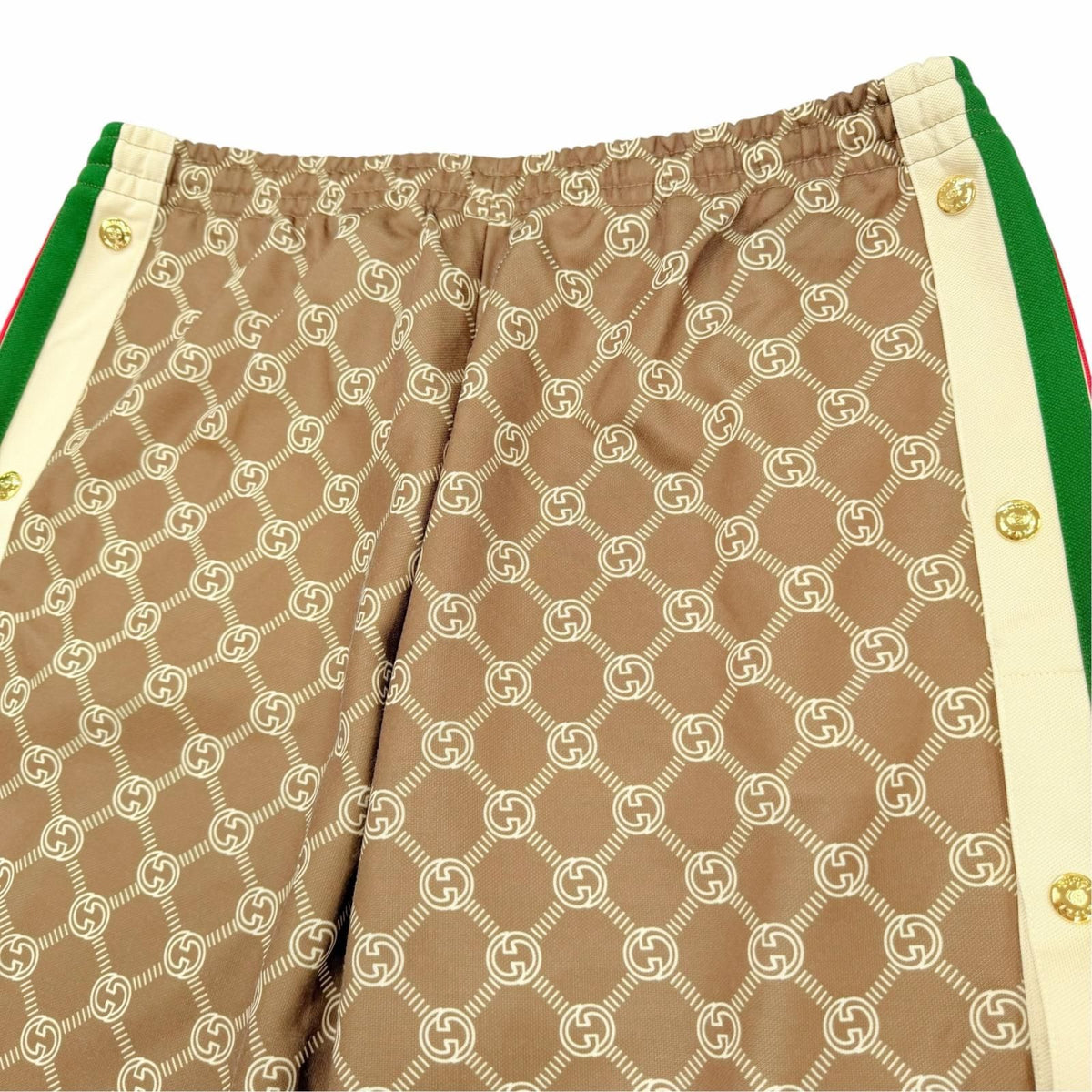 Gucci Interlocking G Web Line Jersey Easy Pants Brown XXL — view 4