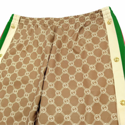 Gucci Interlocking G Web Line Jersey Easy Pants Brown XXL — view 4