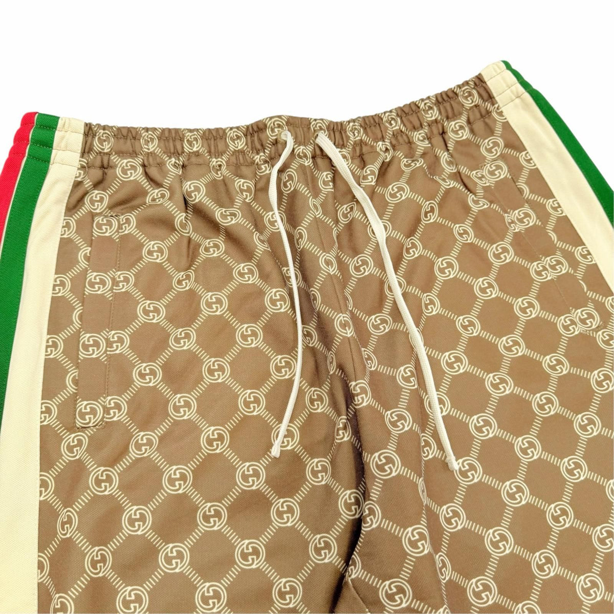 Gucci Interlocking G Web Line Jersey Easy Pants Brown XXL — view 3