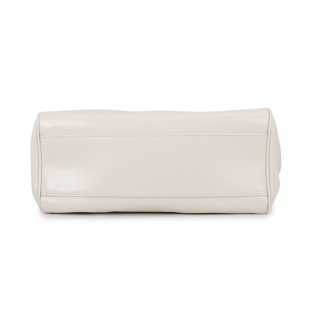 Miu Miu Handbag Bowling Logo Leather White — view 3