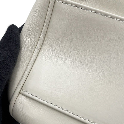 Miu Miu Handbag Bowling Logo Leather White — view 7