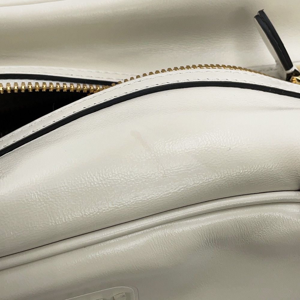 Miu Miu Handbag Bowling Logo Leather White — view 6