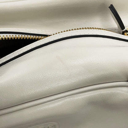 Miu Miu Handbag Bowling Logo Leather White — view 6
