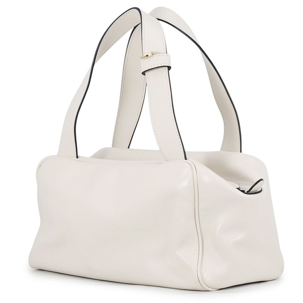 Miu Miu Handbag Bowling Logo Leather White — view 2