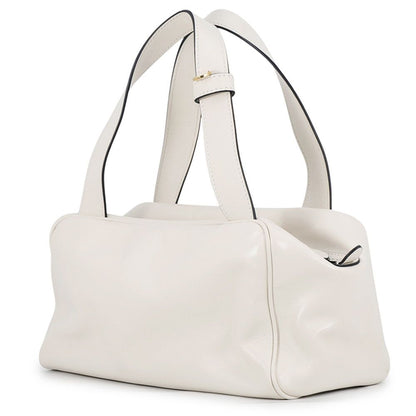 Miu Miu Handbag Bowling Logo Leather White — view 2