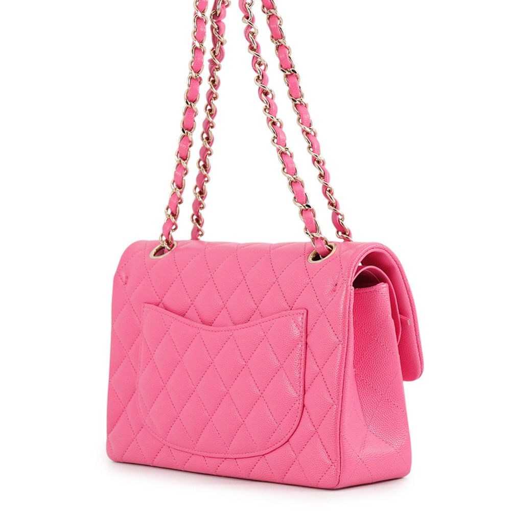 Chanel Chain Shoulder Bag Quilted 23 CC Logo Double Caviar Leather — view 2