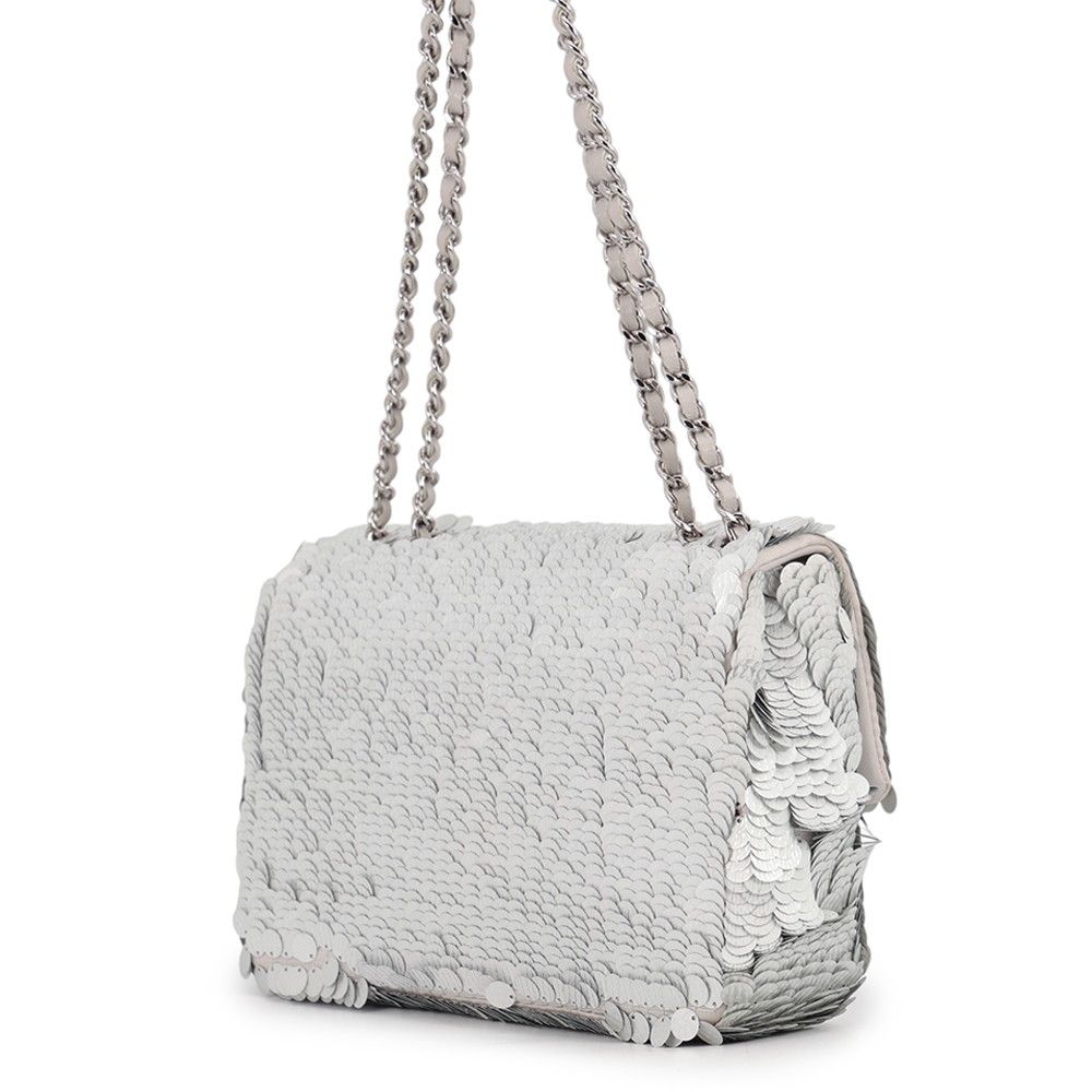 Chanel Chain Shoulder Bag CC Logo Sequins Leather — view 2