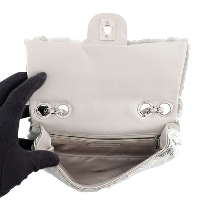 Chanel Chain Shoulder Bag CC Logo Sequins Leather — view 6