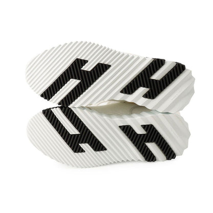 Hermes Sneakers Bouncing Mesh Velour Shoes White — view 4