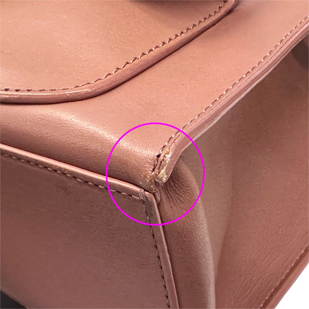 Balenciaga 2-Way Shoulder Bag Leather Padlock Mini All Afternoon Pink Beige — view 7