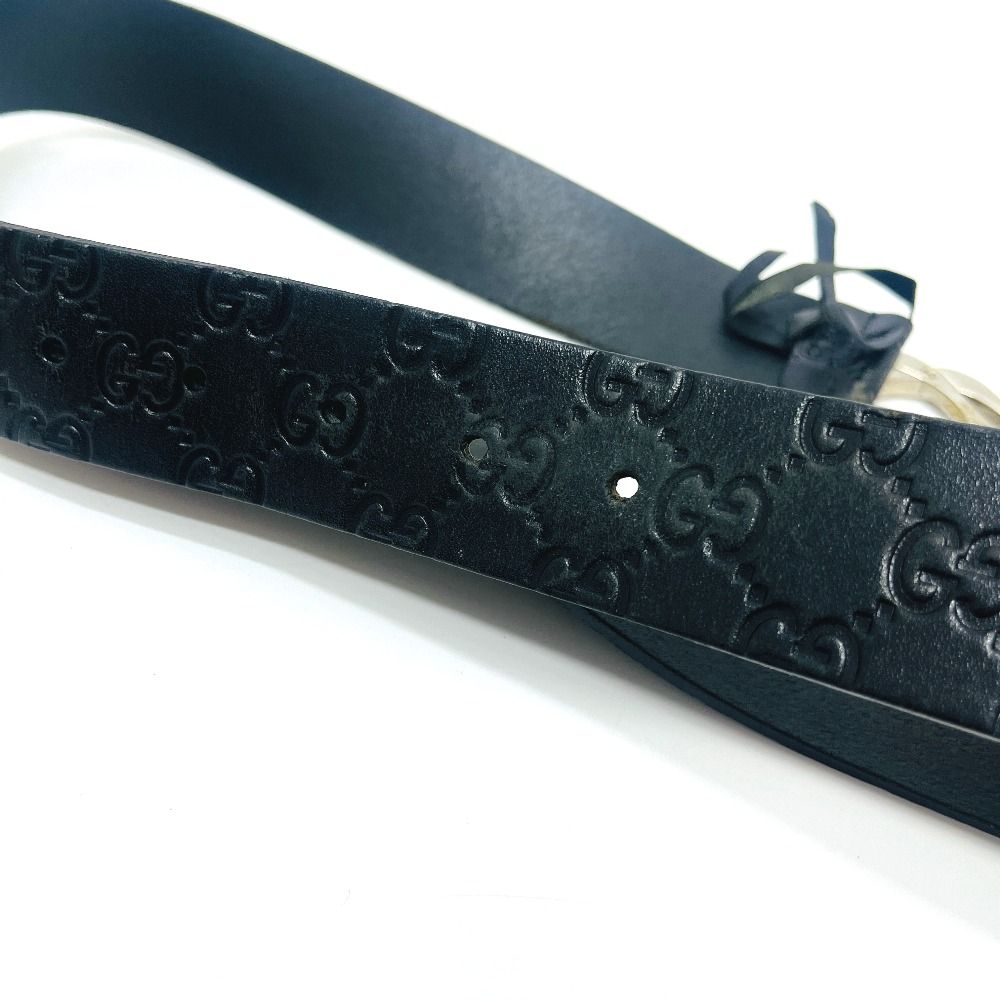 Gucci Belt Interlocking G Buckle Guccissima Line Black — view 5