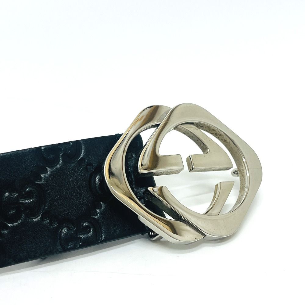 Gucci Belt Interlocking G Buckle Guccissima Line Black — view 2