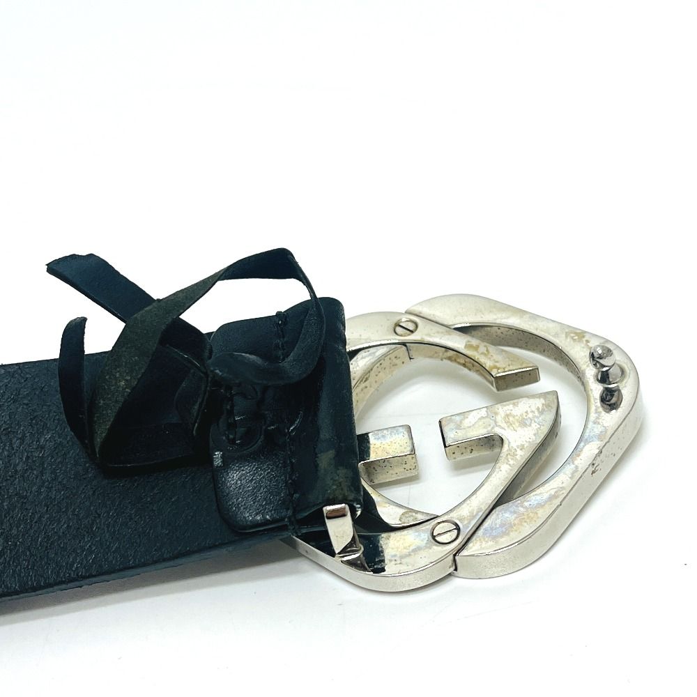Gucci Belt Interlocking G Buckle Guccissima Line Black — view 3