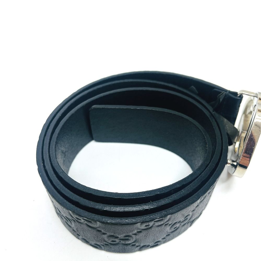 Gucci Belt Interlocking G Buckle Guccissima Line Black — view 8