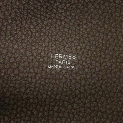 Hermes Handbag Picotin Lock PM Taurillon Clemence Etoupe Silver — view 5