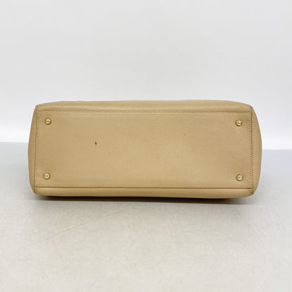 Chanel Tote Bag Executive Leather Beige Gold — view 3