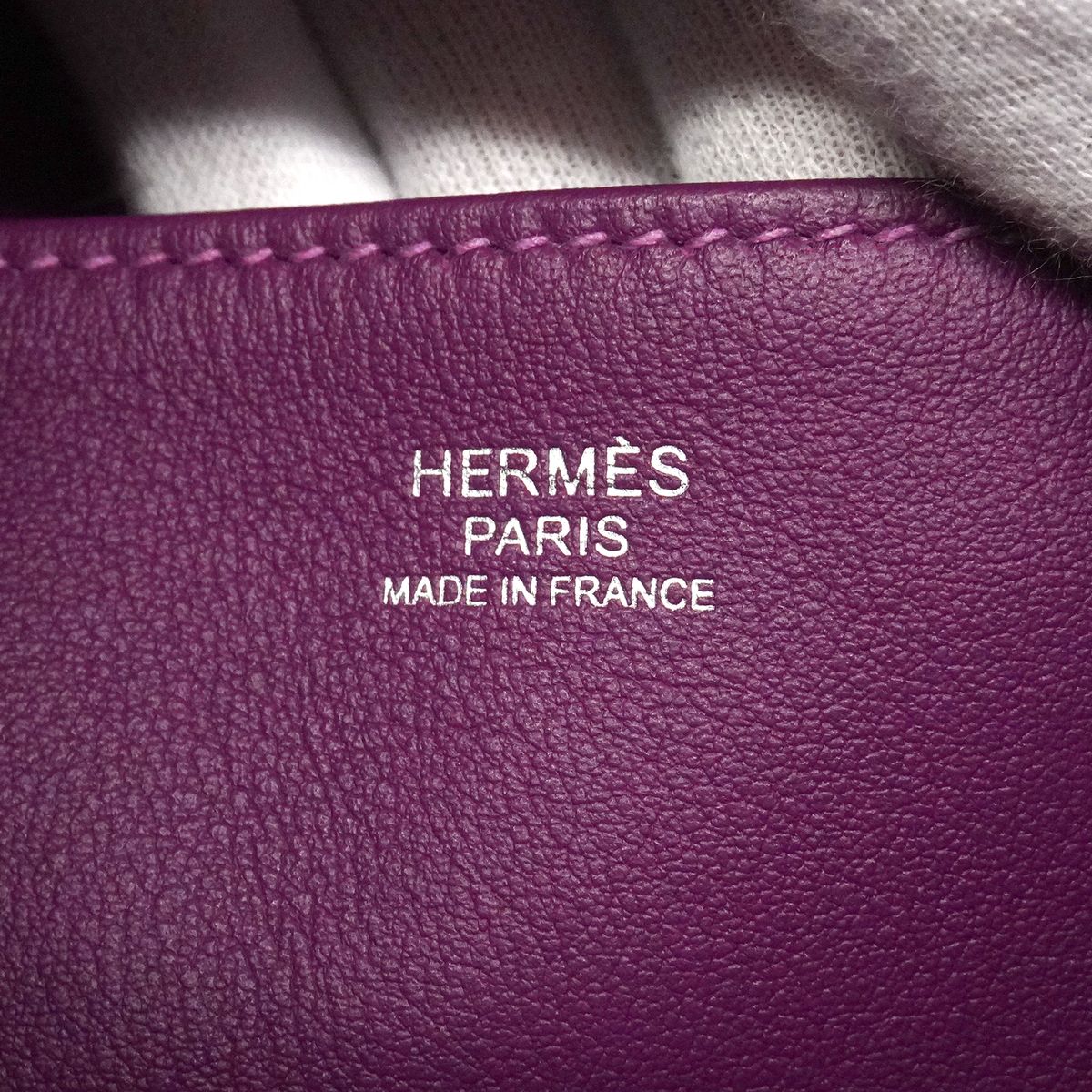 Hermes Shoulder Bag Ricolle 17 Evercolor Anemone Silver — view 5