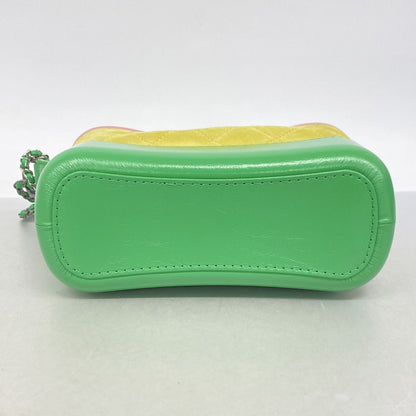 Chanel Shoulder Bag Gabrielle Leather Suede Yellow Pink Green Gold Silver — view 3