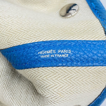 Hermes Tote Bag Garden Party PM Negonda Blue Zanzibar Silver — view 5