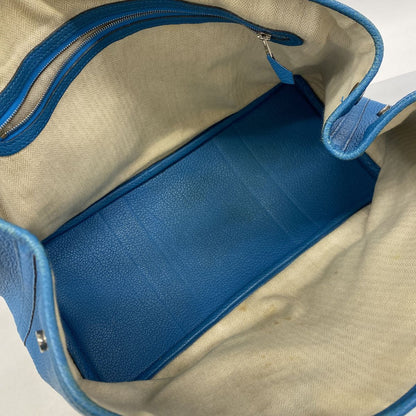 Hermes Tote Bag Garden Party PM Negonda Blue Zanzibar Silver — view 4