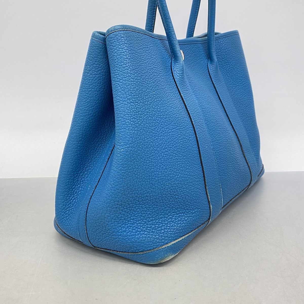 Hermes Tote Bag Garden Party PM Negonda Blue Zanzibar Silver — view 2