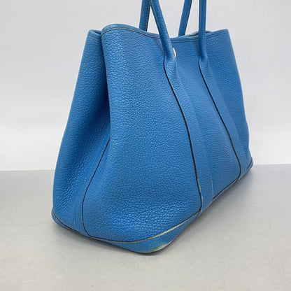 Hermes Tote Bag Garden Party PM Negonda Blue Zanzibar Silver — view 2