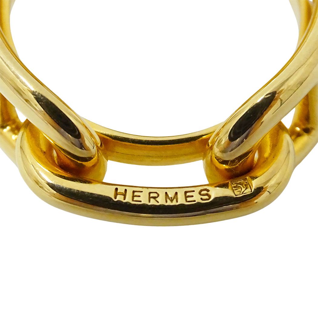 Hermes Scarf Ring Lugate Metal Gold — view 4