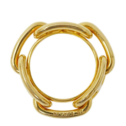Hermes Scarf Ring Lugate Metal Gold — view 3