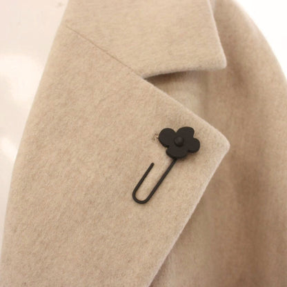 Loro Piana Lardini Wool Long Coat Chesterfield Light Beige 40 — view 6