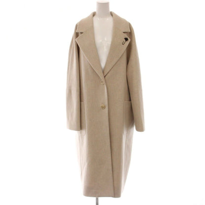 Loro Piana Lardini Wool Long Coat Chesterfield Light Beige 40