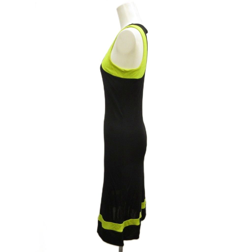 Versace Versus Gianni Sleeveless Dress Color Block Asymmetric Black 40 — view 2