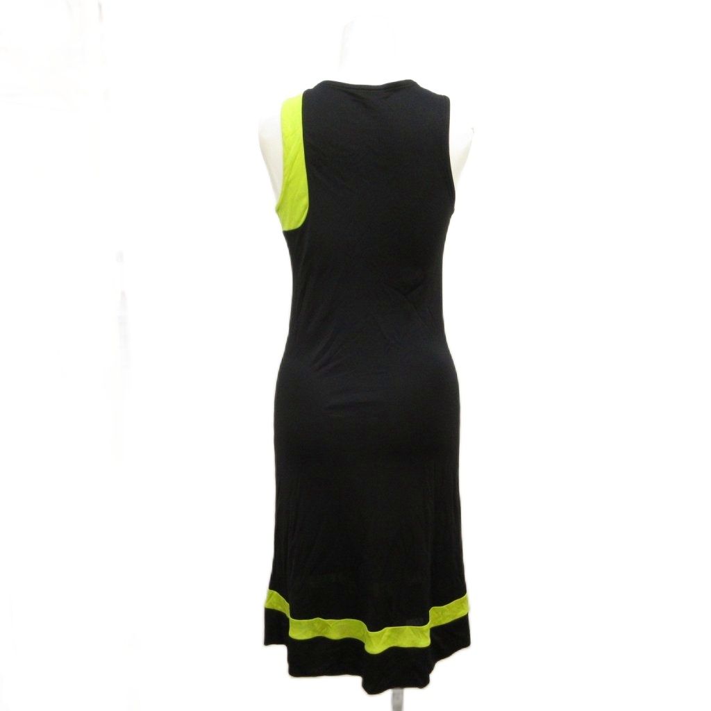 Versace Versus Gianni Sleeveless Dress Color Block Asymmetric Black 40 — view 3