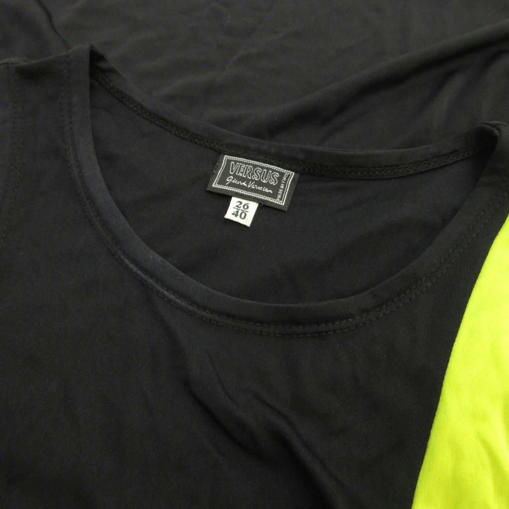Versace Versus Gianni Sleeveless Dress Color Block Asymmetric Black 40 — view 5
