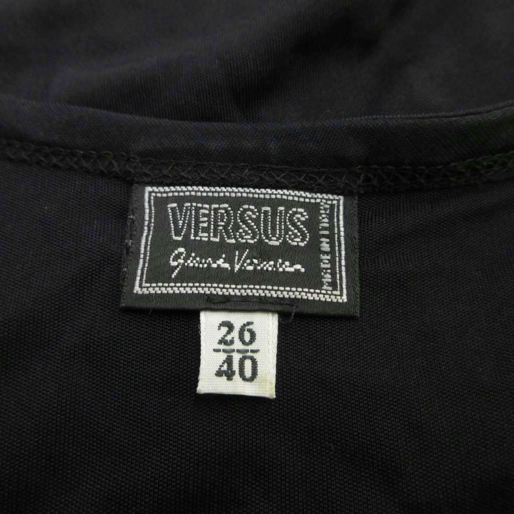 Versace Versus Gianni Sleeveless Dress Color Block Asymmetric Black 40 — view 6