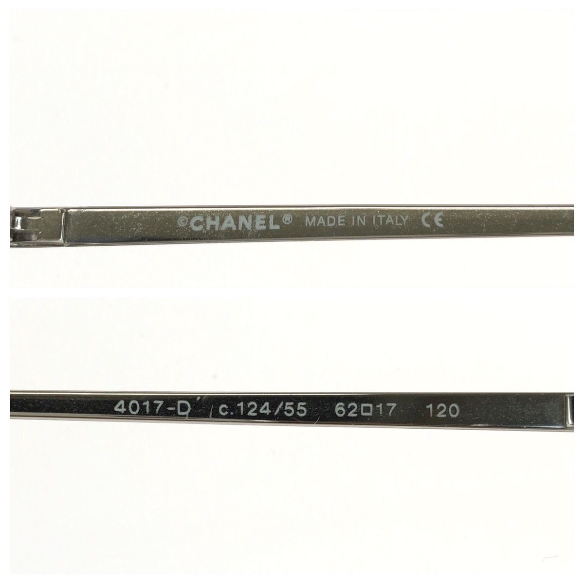 Chanel Rimless CC Logo Blue Silver Metal Acetate Sunglasses Eyewear — view 7